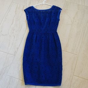 beautiful Nanette Lepore Blue Lace Dress-excellent condition